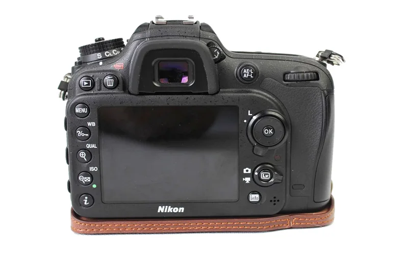 Винтажный чехол из искусственной кожи для камеры на половину корпуса Nikon D7100 D7200