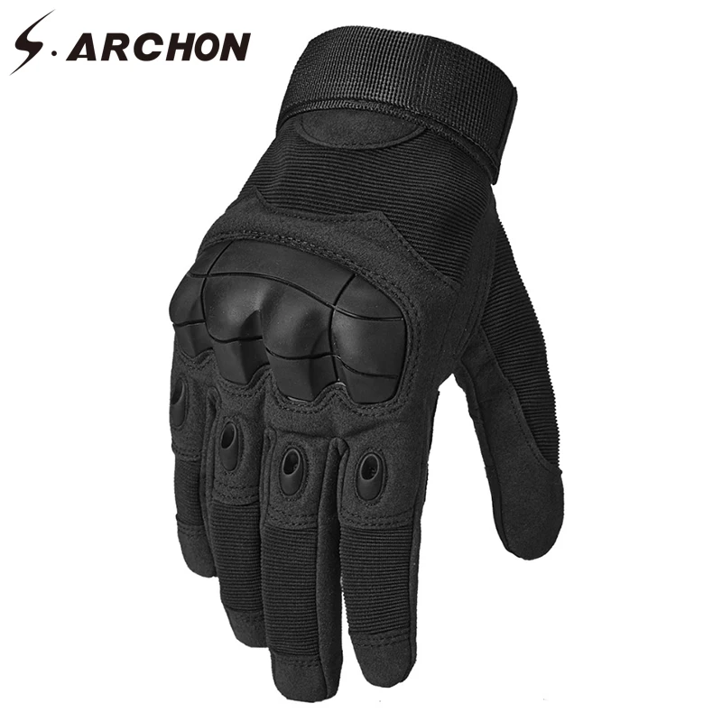 Günstige S. ARCHON Special Force SWAT Taktische Handschuhe Männer Knuckle Schützen Schießen Kampf Military Handschuhe Volle Finger Paintball Armee Handschuhe