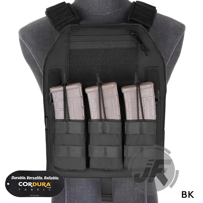 Emerson LBX-4019 Armatus Slick Plate Carrier нерегулярный Тактический легкий Регулируемый жилет бронежилет w/Mag Pouch& Plates - Цвет: BK