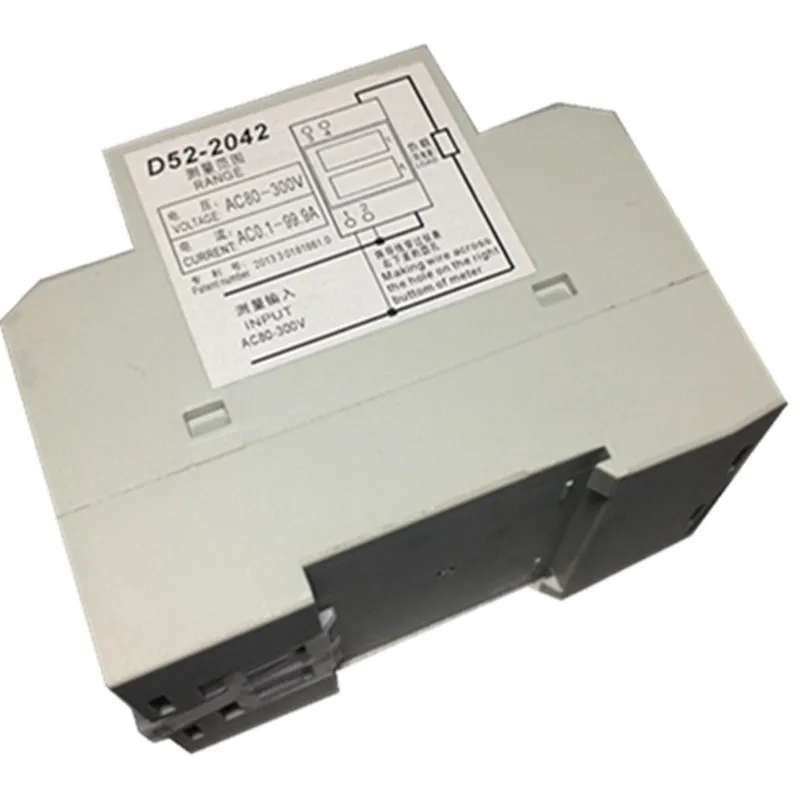 Измеритель Напряжения тока тестер монитор AC80-300V AC0-100A din-рейка AC Вольтметр Амперметр двойной светодиодный дисплей din-рейка