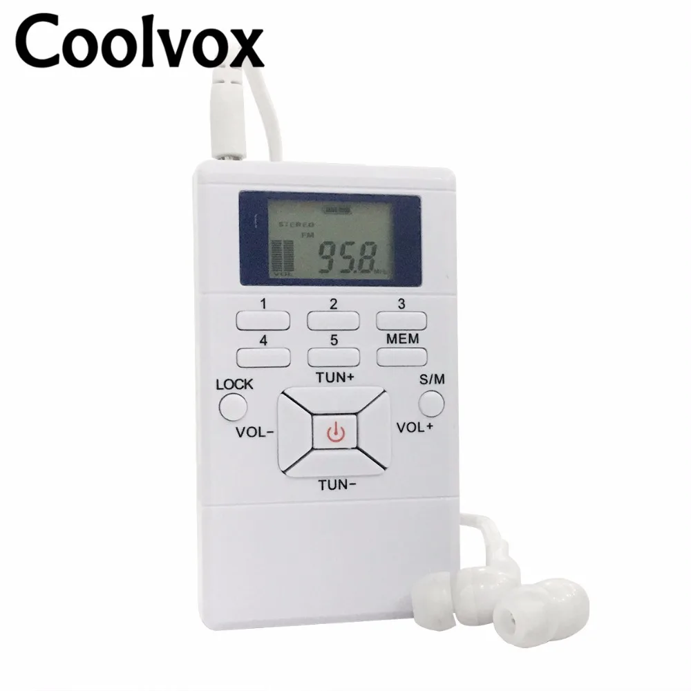 Coolvox CRD-302 портативный многодиапазонный стерео цифровой тюнер FM/коротковолновой радио REC внешняя антенна Встроенные часы с наушником