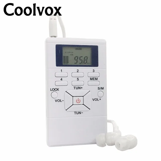 US $5.96 Coolvox CRD-302 Portable Multiband Stereo Digital Tuner FM/Shortwave Radio REC External Antenna Bui