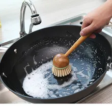 Кухонная Чистящая щетка пластиковая антипригарная сковорода с длинной ручкой кухонная щетка масло для мытья посуда уборки чаша Пальмовая щетка многофункциональная#3