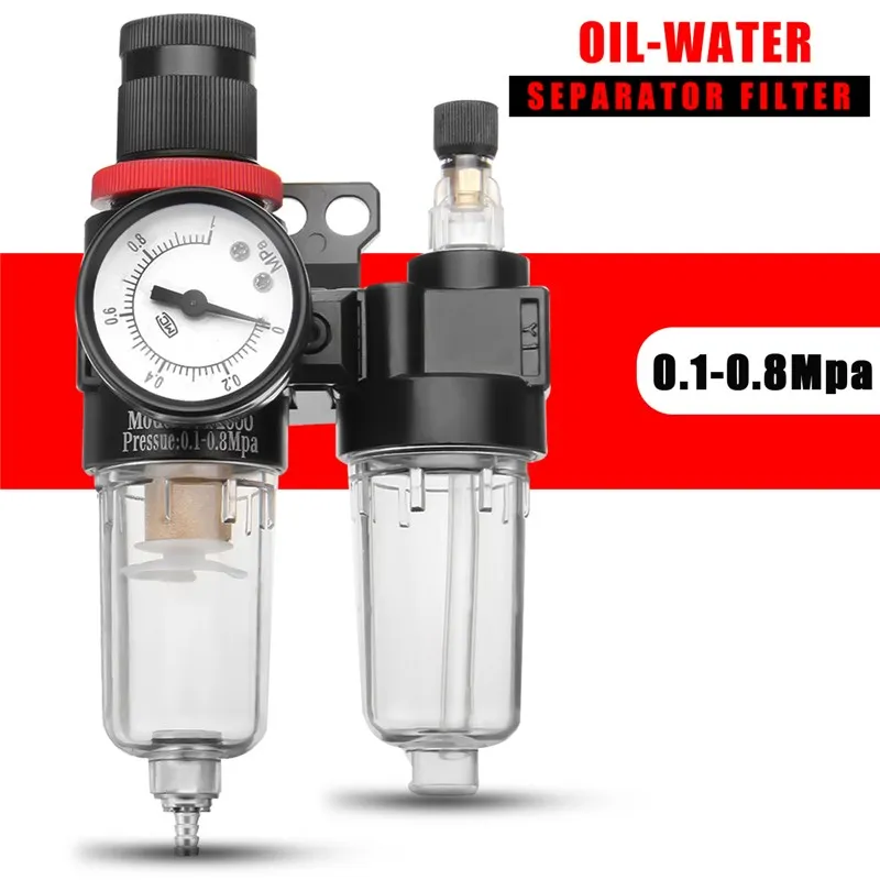 

AFC2000 Air Water Pressure Filter Regulator Separator Moisture Trap Compressor Regulator Oil-Water Separator Airbrush Filter