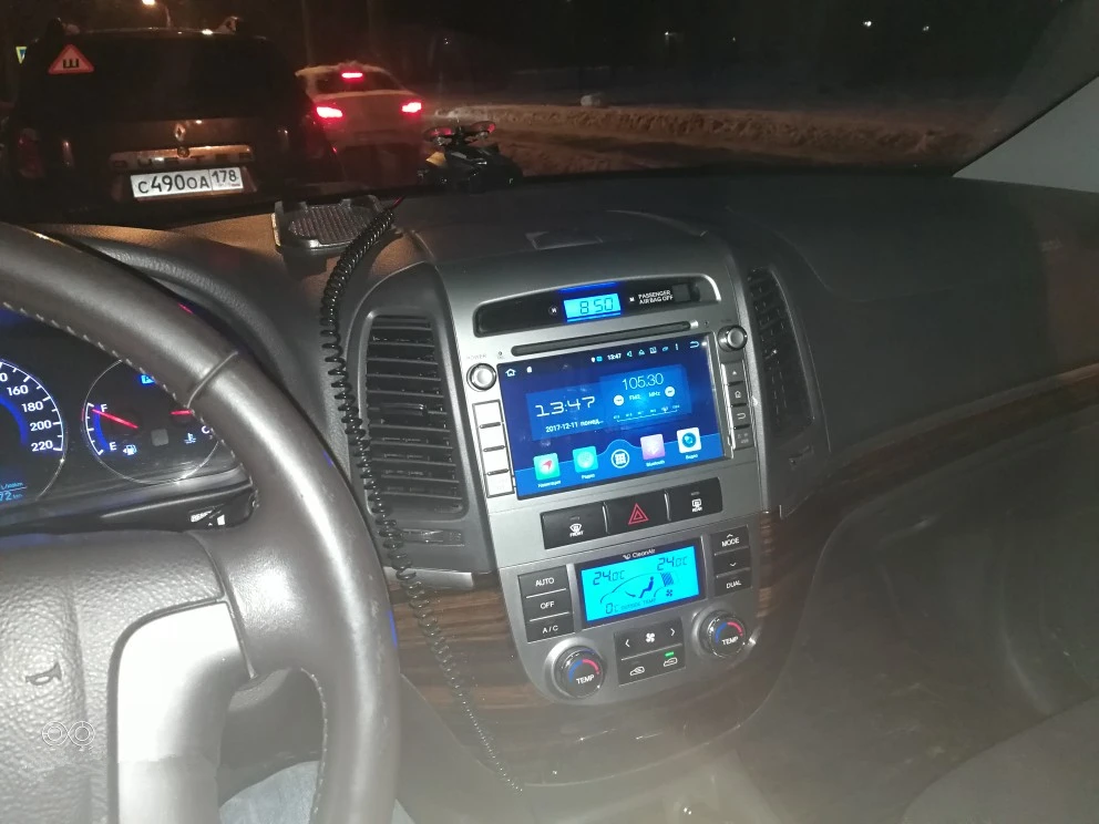 4 ГБ ОЗУ Восьмиядерный 7 "Android 8,0 автомобильный dvd-плеер для hyundai Santa Fe 2006-2012 с радио, GPS Bluetooth wifi USB DVR зеркало-ссылка