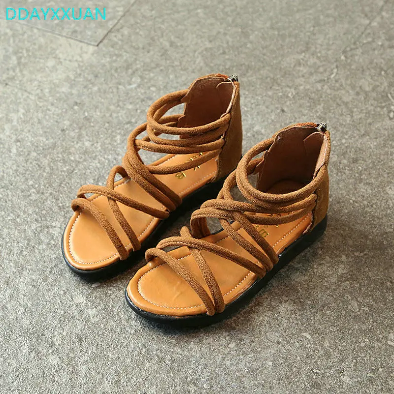 

Girls Sandals 2018 New Summer Kids Princess Sandals Children Sandal for Girls Fashion Gladiator Baby Girl Flat Beach Shoes