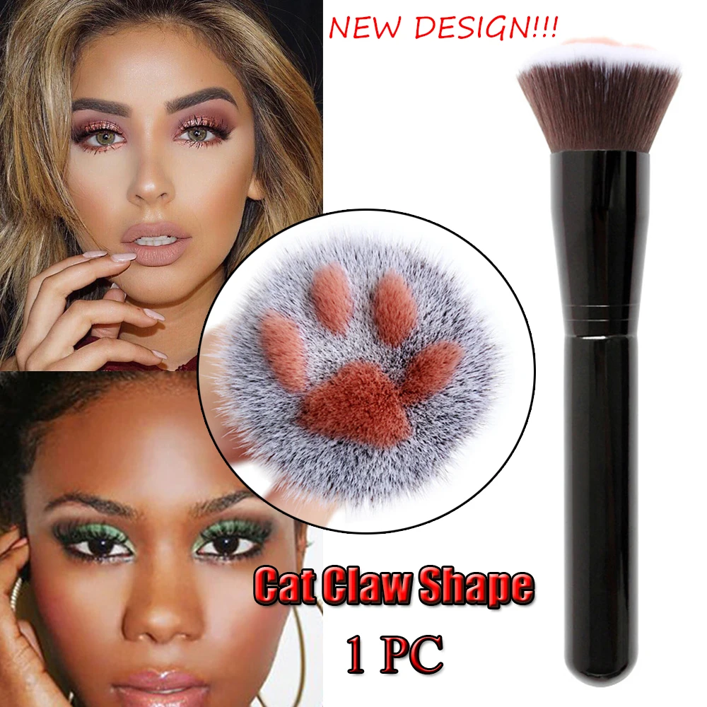 

1Pcs 2019 NEW Kawaii Cat Claw Shape Makeup Brushes Highlighter Powder Foundation Eyeshadow Brush Women Beauty Cosmetic Tools