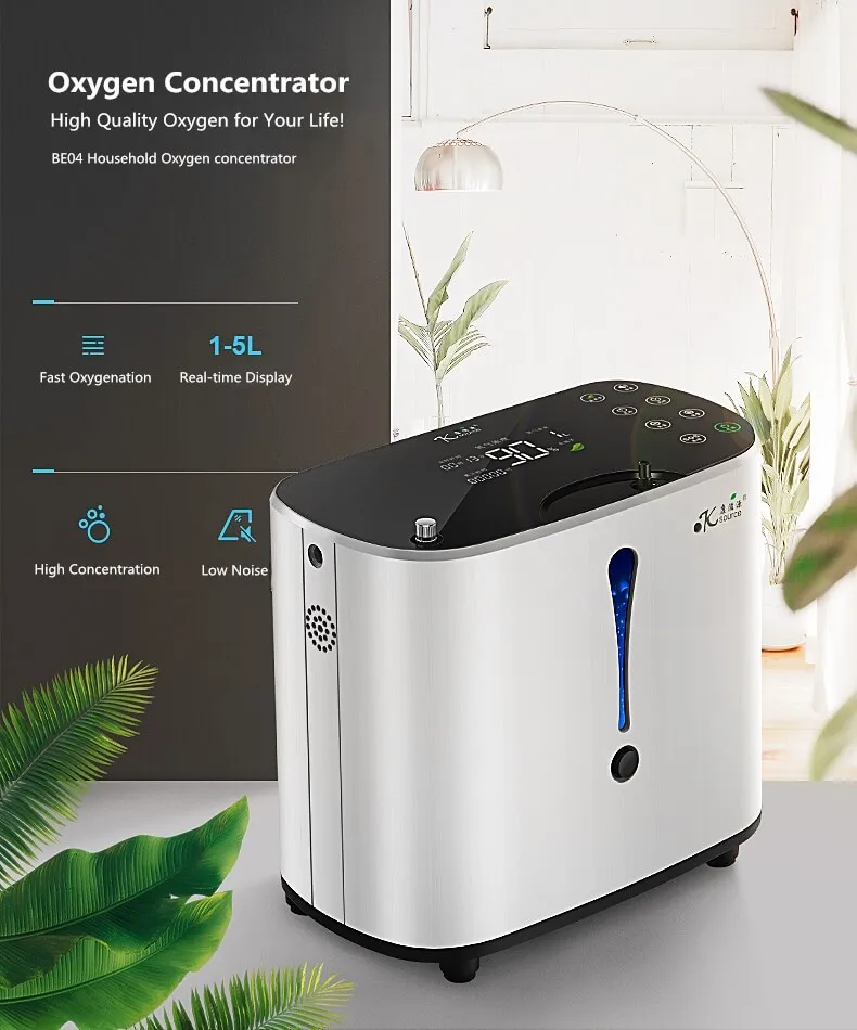 Concentrador de Oxigênio Máquina de Oxigênio em Estoque de Alta Qualidade Pureza Portátil - Min Uso Homecare Oxigen Gerador Ac110-220v 93% 1-6l 2 High Quality Beleza e saúde