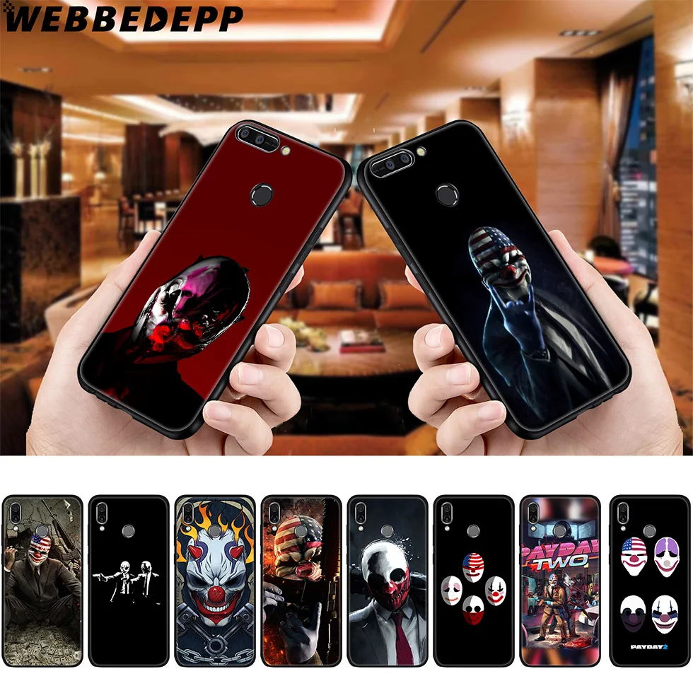 Мягкий чехол WEBBEDEPP Payday 2 для Huawei P8 P9 P10 P20 P30 Lite Pro P Smart Z Plus 2019 Y6 Prime 2018 2017 Mini |