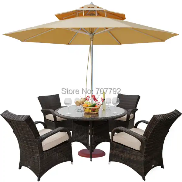 Outdoor Wicker Patio Furniture New Resin Dining Table Set With 4 Chairs Outdoor Wicker Patio Furniture New Resin Dining Table Set With 4 Chairs