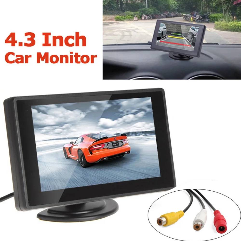 

Car Rear View Camera Backup Parking with EU European License Plate Frame + 4.3 inch LCD Monitor New Arrival
