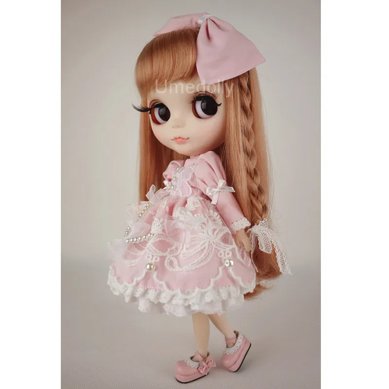 Новое розовое платье принцессы ручной работы для Blyth Licca Azone 1/6 BJD Одежда кукол