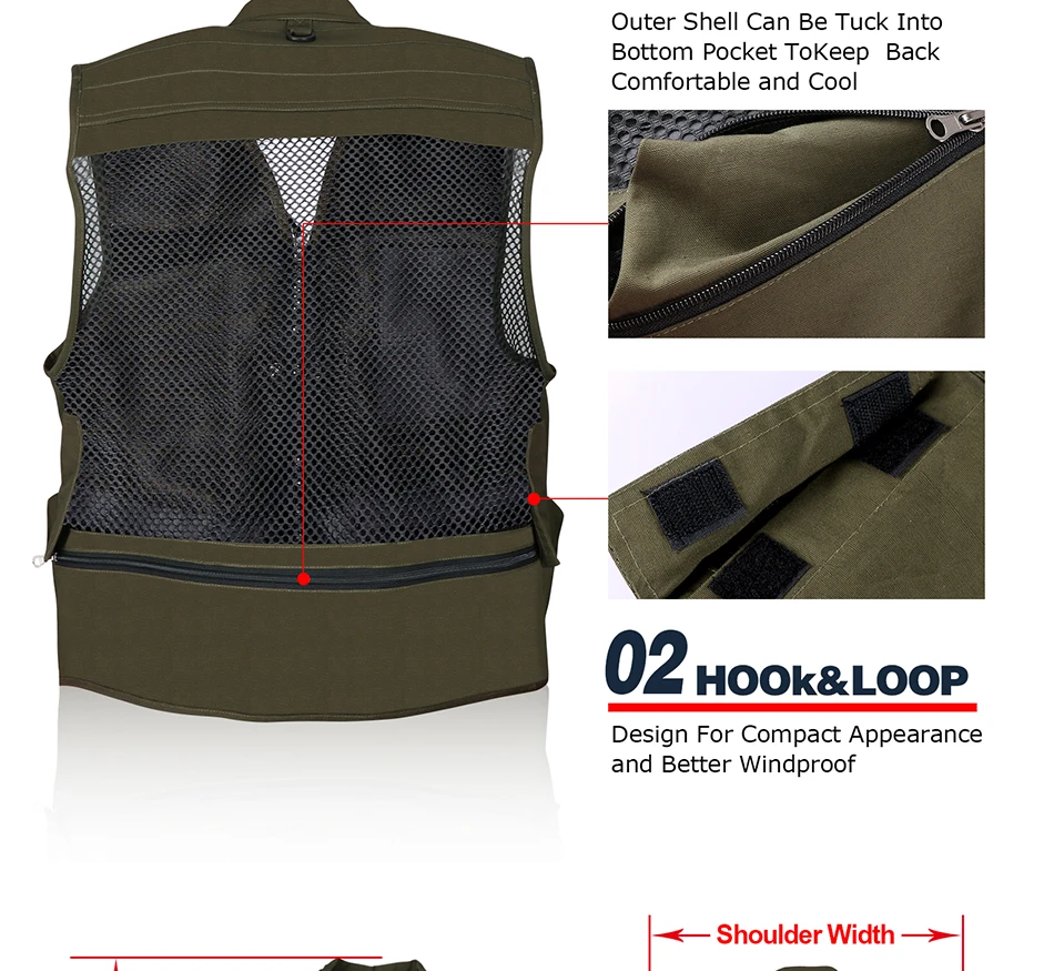 Colete de Segurança Multifuncional para Esportes ao ar Colete com Bolsos de 15 Jaquetas Goture Pesca Livre Tamanho l xl Xxl 5 Cheap Coletes de pesca