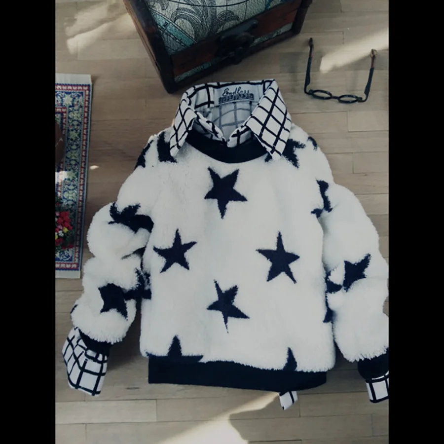 

Cateleya msd dz bjd sd dd doll Clothes 1/3 1/4 1/6 size Star coat Plaid shirt Sweatshirt