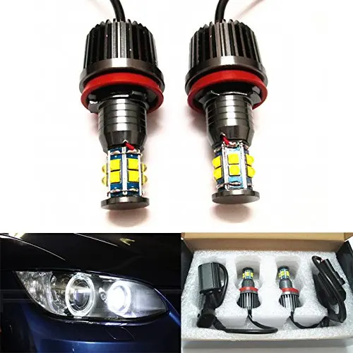 

H8 For BMW E92 E93 E70 E71 Angel Eye LED Lights Bulbs WHITE Halo Rings CREE CHIP 120W Error Free F01 F02 F03 F04 E83 E70 E71 E89