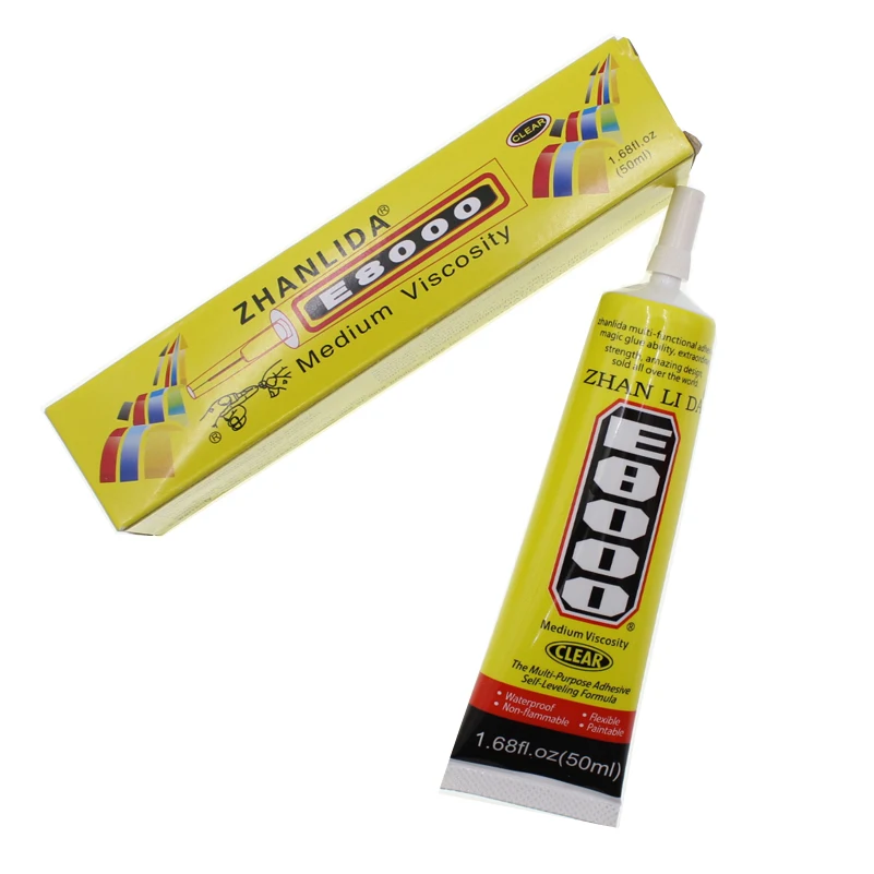 

50ML E8000 Glue Super Liquid Plastic LCD Screen Touch Phone Adhesive Flower Toy Fiber School Strong Leather Bond E-8000 b7000 uv