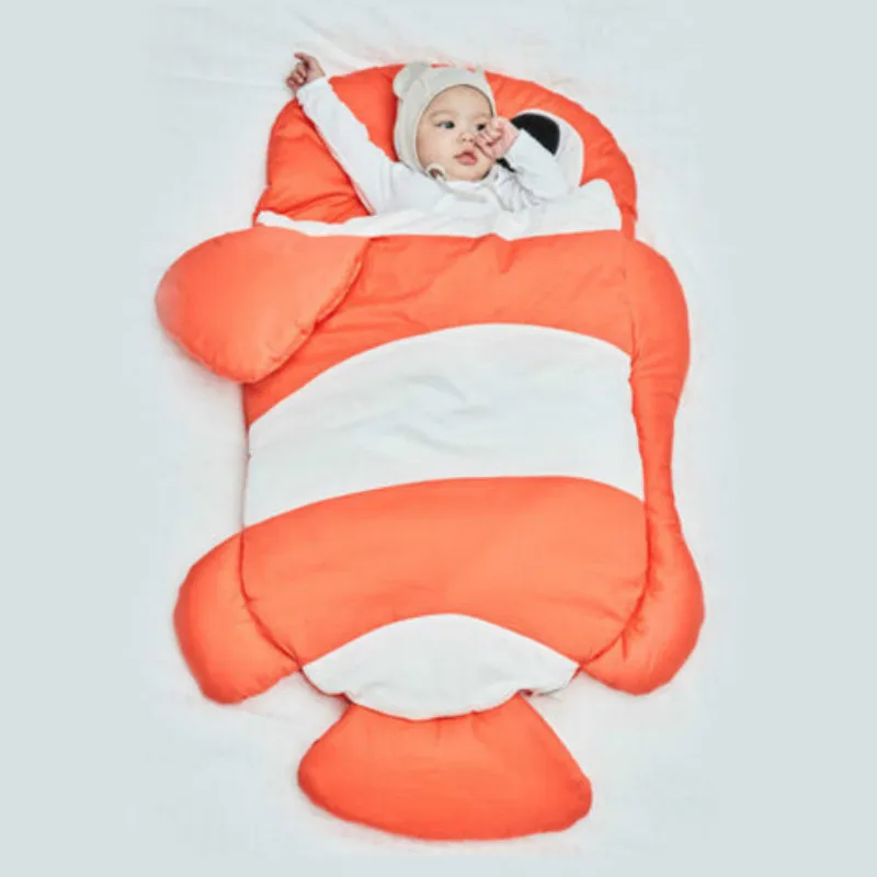 

Baby Kids Shark Nemo Fish Cartoon Sleeping Bag Anti-Kicking 100% Cotton Sleeping Bag winter newborn prams bed blanket wrap
