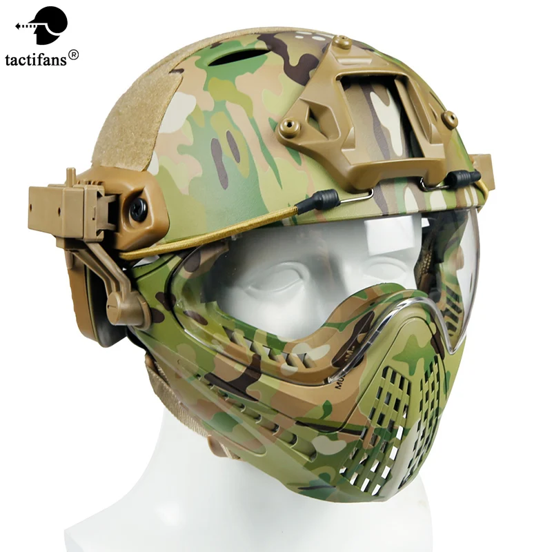 New Tactical helmet with Mask Military Paintball Airsoft Army WarGame Motorcycle Cycling Hunting Riding Outdoor Activities New Tactical helmet with Mask Military Paintball Airsoft Army WarGame Motorcycle Cycling Hunting Riding Outdoor Activities