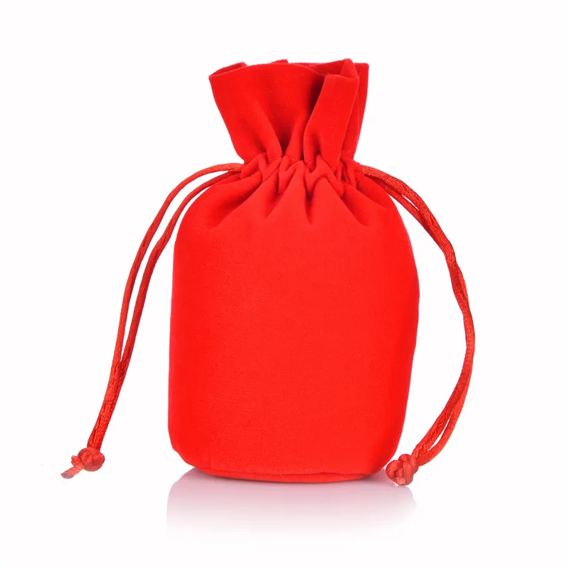 Принимаем индивидуальный логотип или размер 8x15 см круглое дно бархатный мешочек для ювелирных изделий упаковочные мешки на шнурке для ювелирных изделий Подарочная упаковка для конфет мешок