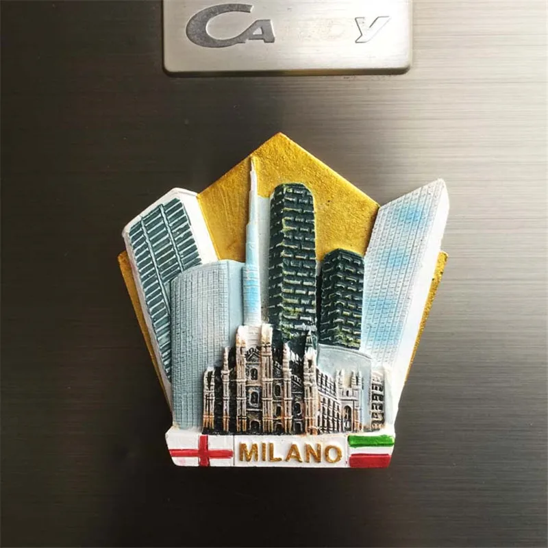 

Milan landmark building Refrigerator Sticker Italy Landscape Fridge Magnets Home Decor Travel Gifts Wholesales Drop Shipping