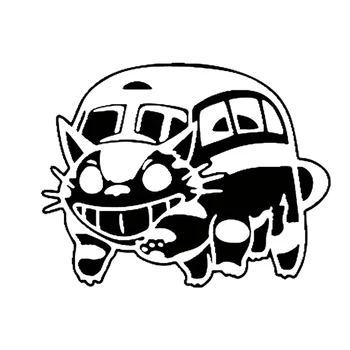

20cm*15.6cm Cat Bus Funny Vinly Cool Car Stickers Decal Car Styling Exterior Accessories for Car or Motorcycle