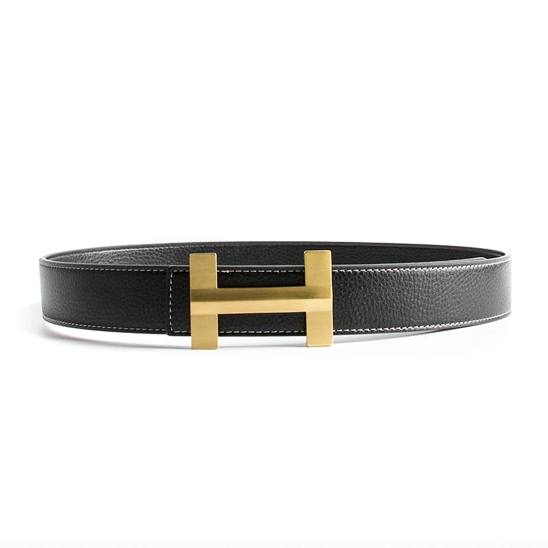 

ECHAIN Solid Brass Luxury Men Casual Belt