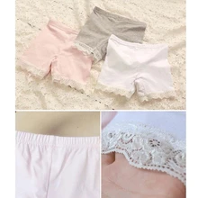 Новые детские шорты для девочек Однотонные кружевные штаны детские безопасные шорты с рисунком для девочек облегающие шорты для здоровья