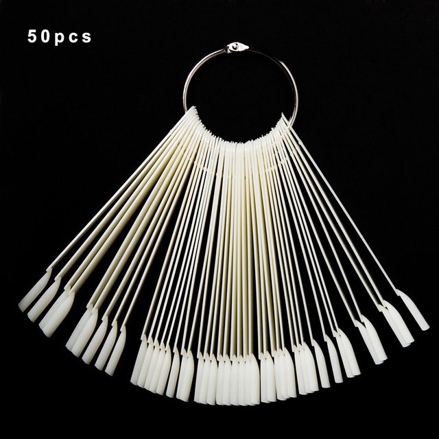 False Nail Tips Color Card Transparent White Buckle Ring Nail Art Practice Tools Manicure Patterns gel lacquer