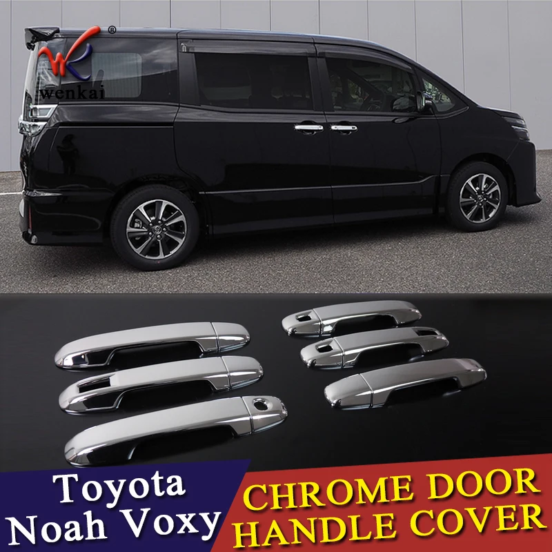 WENKAI для Toyota Noah ABS хромированные аксессуары авто-Стайлинг внешняя сторона дверной ручки крышки 12 шт