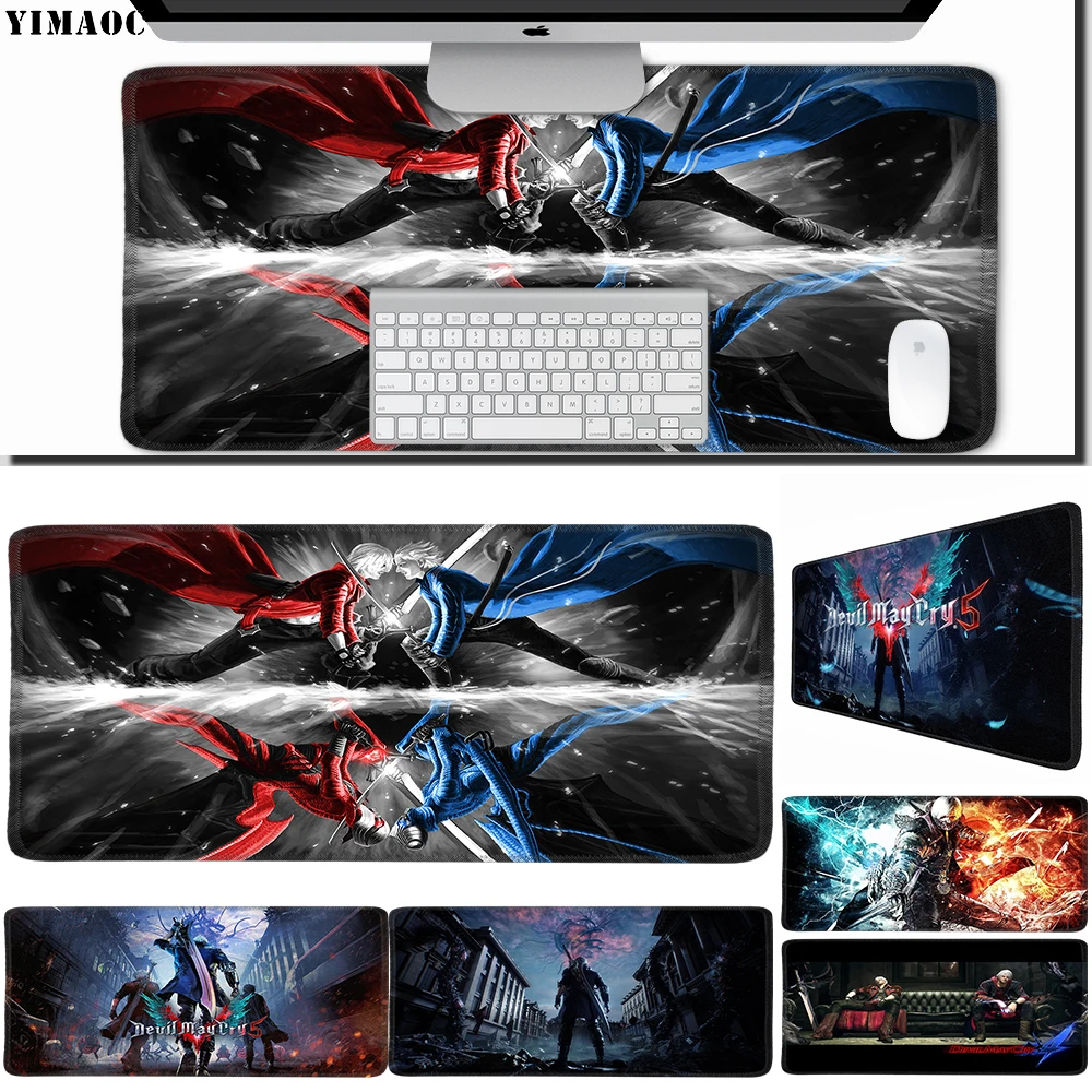 

YIMAOC 30*70 cm Large Mouse Pad Gamer Mousepad Rubber Gaming Desk Mat with Locking Edge Devil May Cry