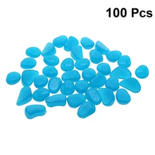 100 шт люминесцентные камни люминесцентные искусственные Красочные камни, галька украшения романы для аквариумов