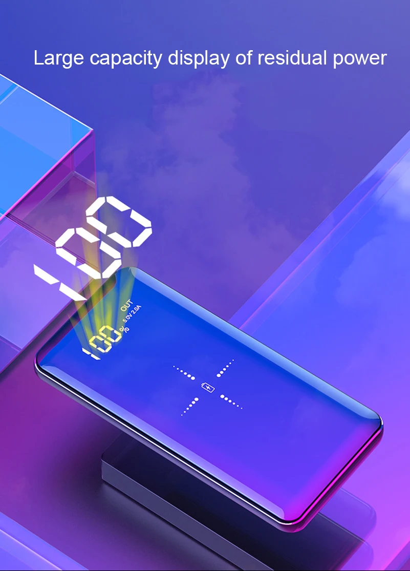 100% Newest 10000mah QI wireless Phone Charger Dual USB 2A Fast charger Power Bank Portable External Battery wireless Charging