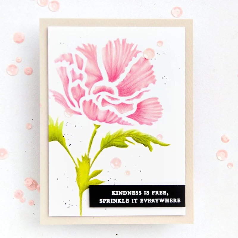 

Poppy Bloom Stencil for DIY Scrapbooking Decorative Embossing DIY Paper Cards Crafts Plastic Templates Drawing Sheets