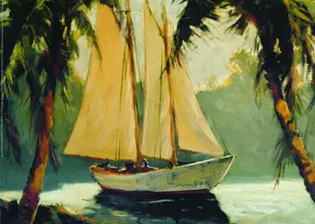 

1 Panel Modern art painting about The seaside scenery canvas painting oil painting modular picture sitting room RZD04777