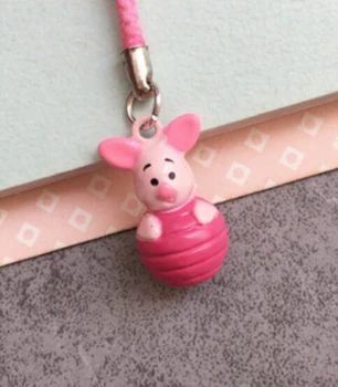 

New 50 pcs Cartoon pig Lovely Jingle Bells,Christmas Decoration,DIY Crafts,Cartoon Lanyard Accessories Bell key Chains H--61