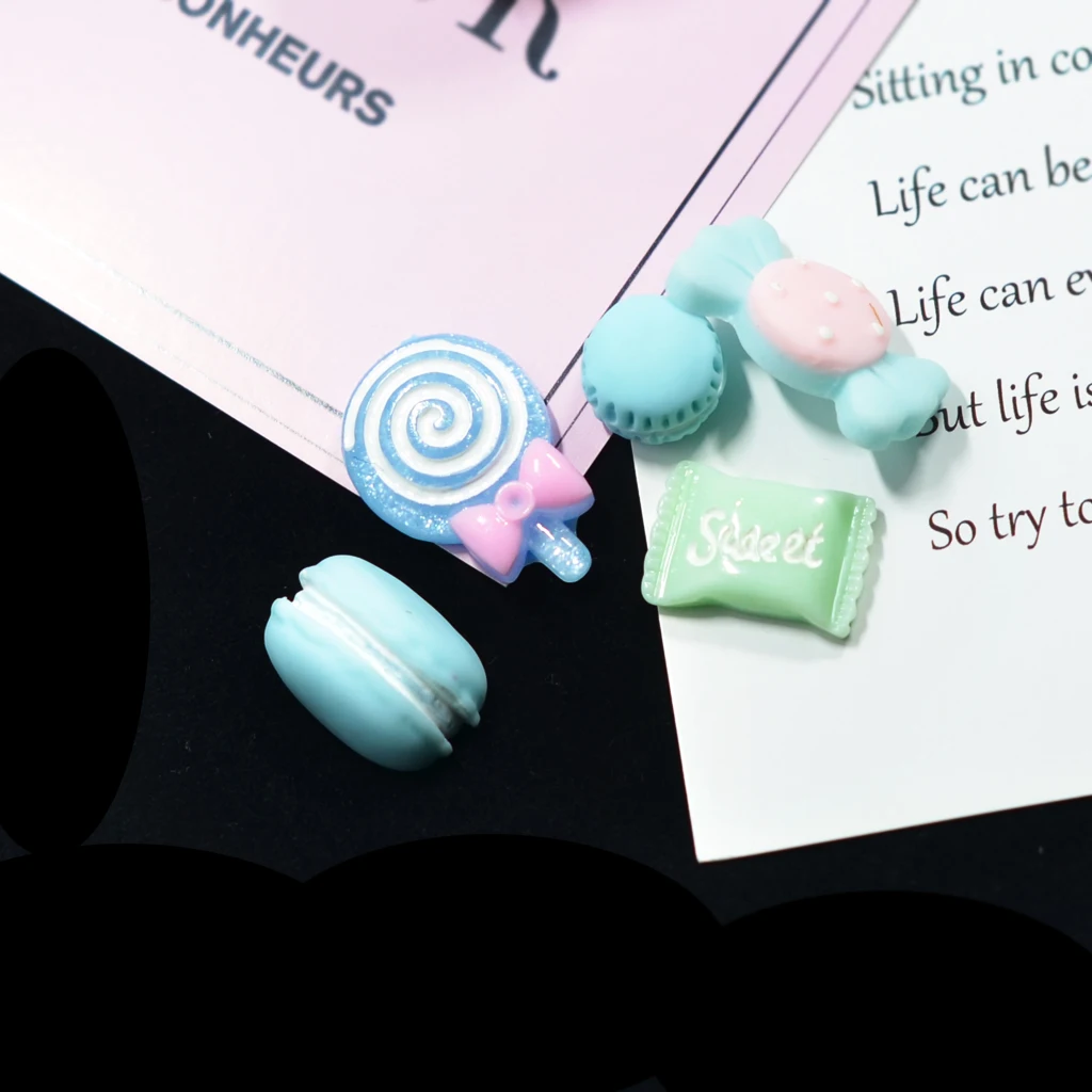 DIY 50Pcs Colorful Kawaii Resin Mermaid Flatback Embellishment Cabochons Children Scrapbooking Crafts