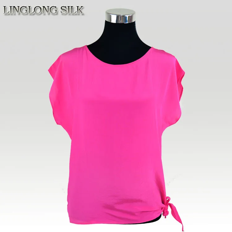 

Silk Bat Shirt/100% Mulberry Silk Crepe De Chine/2015 New Fashion Summer Style Desigual Women Tops Casual Style Free Size