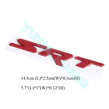 

Red SRT Emblem For Challenger Charger Car Body Badge Sticker Metal Alloy