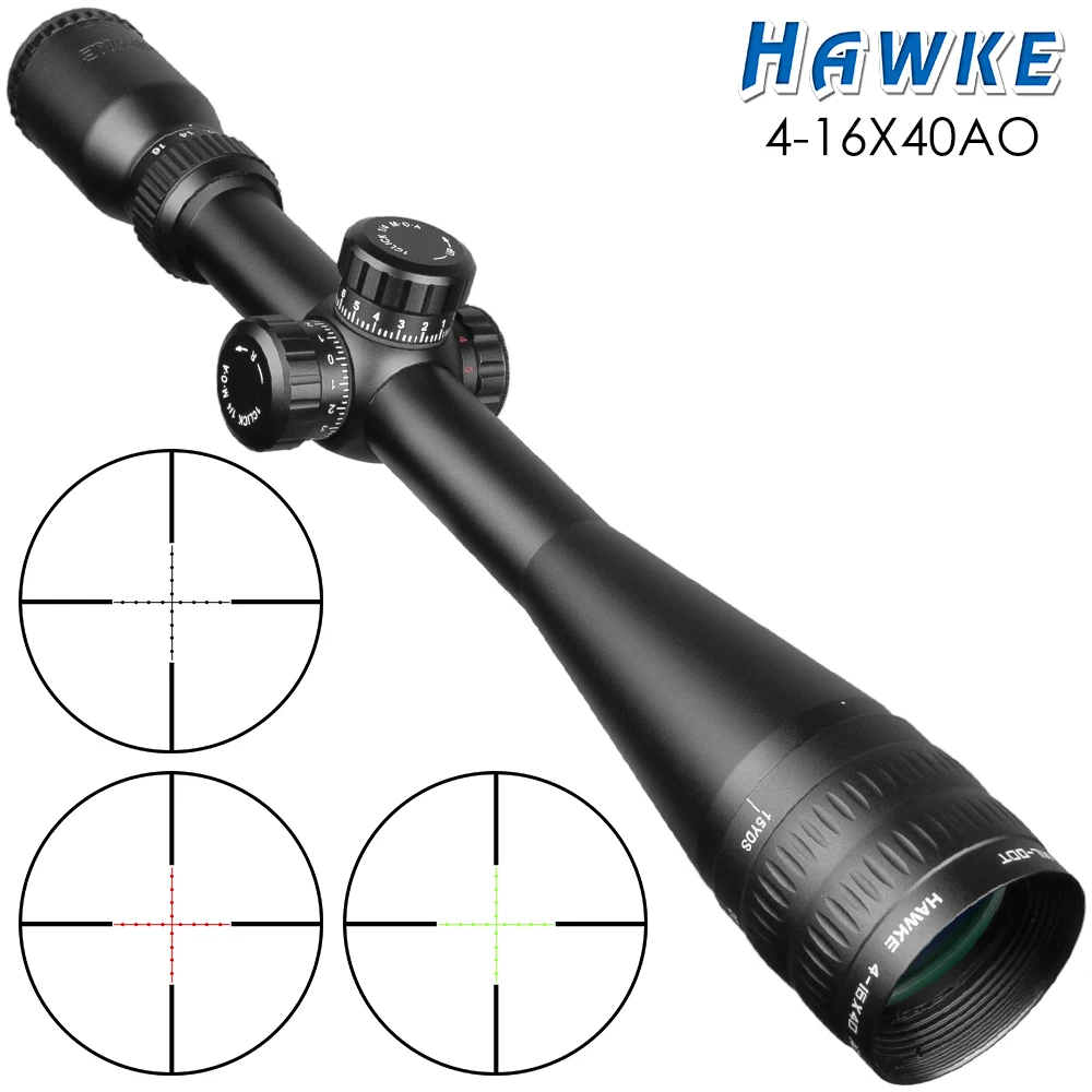 

AO 4-16X40 Riflescope Hunting Illuminated Green Red Dot Sight Crosshair Sight Outdoor Rifle Scope for Airsoft Air Guns Caza