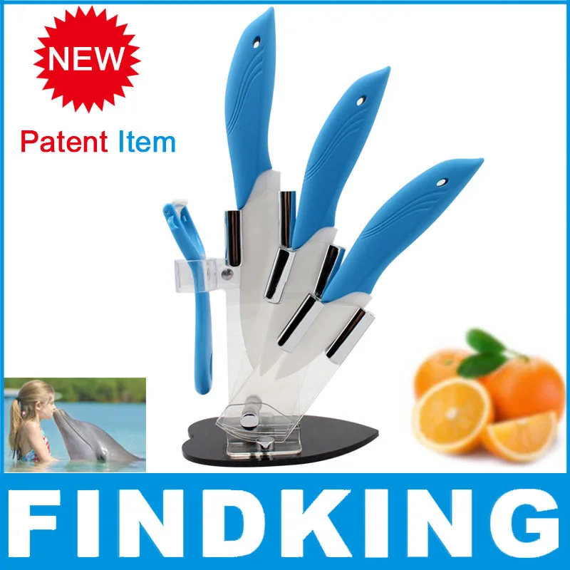

2018 best 4pcs Kitchen Ceramic Knives set Acrylic Holder Utility fruit ceramic chef knife set 3" 4" 5" inch Kitchen Knife Sets