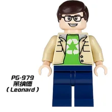 PG979 Super Heróis Big Bang Theory Penny Sheldon Leonard Howard do Filme Dos Desenhos Animados Modelo de Blocos de Construção Tijolos DIY Brinquedos Para As Crianças