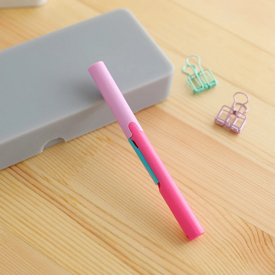 PINK Япония плюс SC-130P портативные ножницы Тип ручки портативные ножницы детские ножницы 1 шт - Цвет: PINK