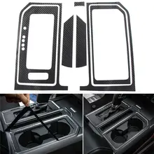 1 компл. углеродного волокна Стиль автомобиля Шестерни Цельнокройное держатель стакана воды Плёнки Стикеры наклейка для Ford Mustang F150 стайлинга автомобилей