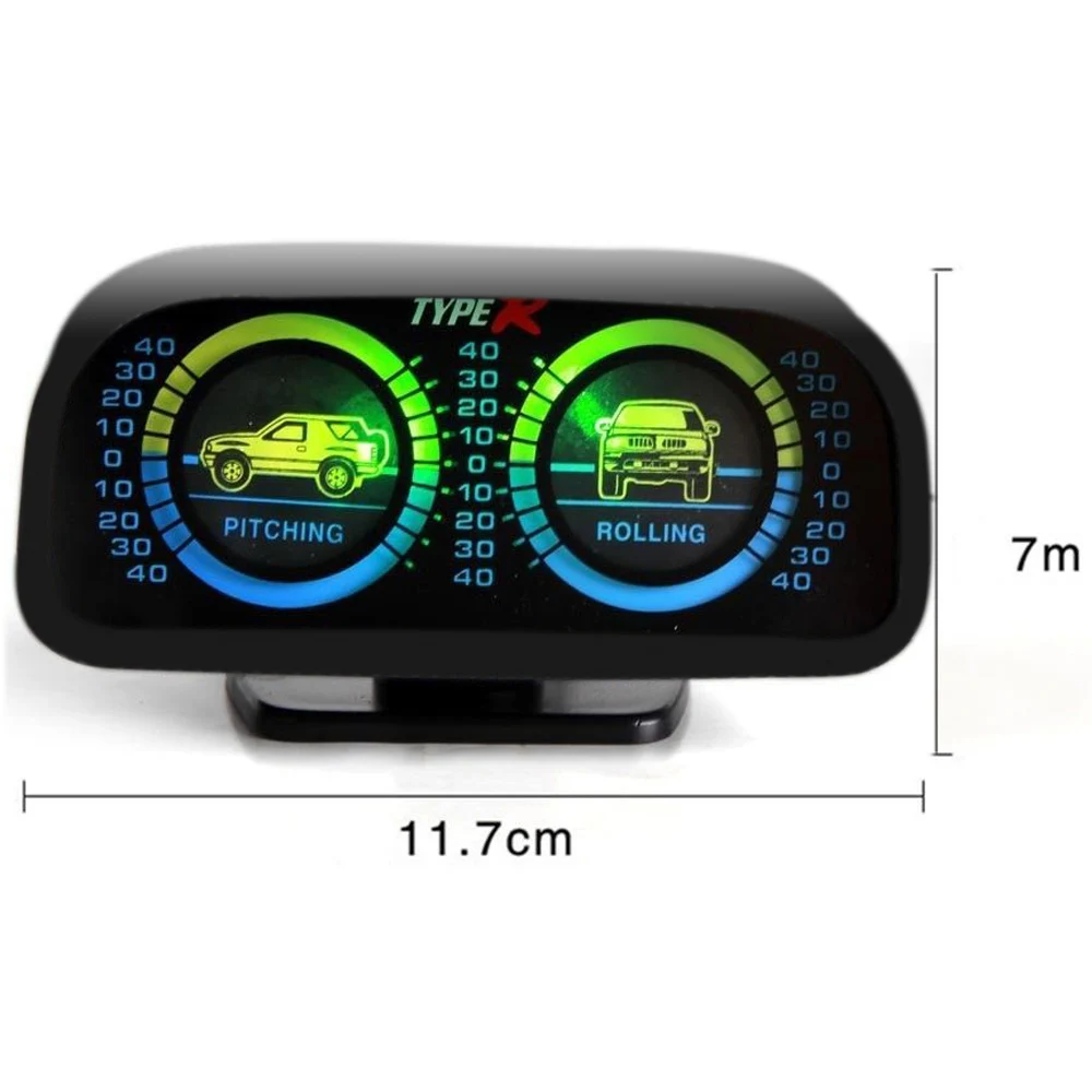  Car Auto Compass adjustableBalance MeterSlope Indicator Land Meter with LED Light For Off-Road Vehi