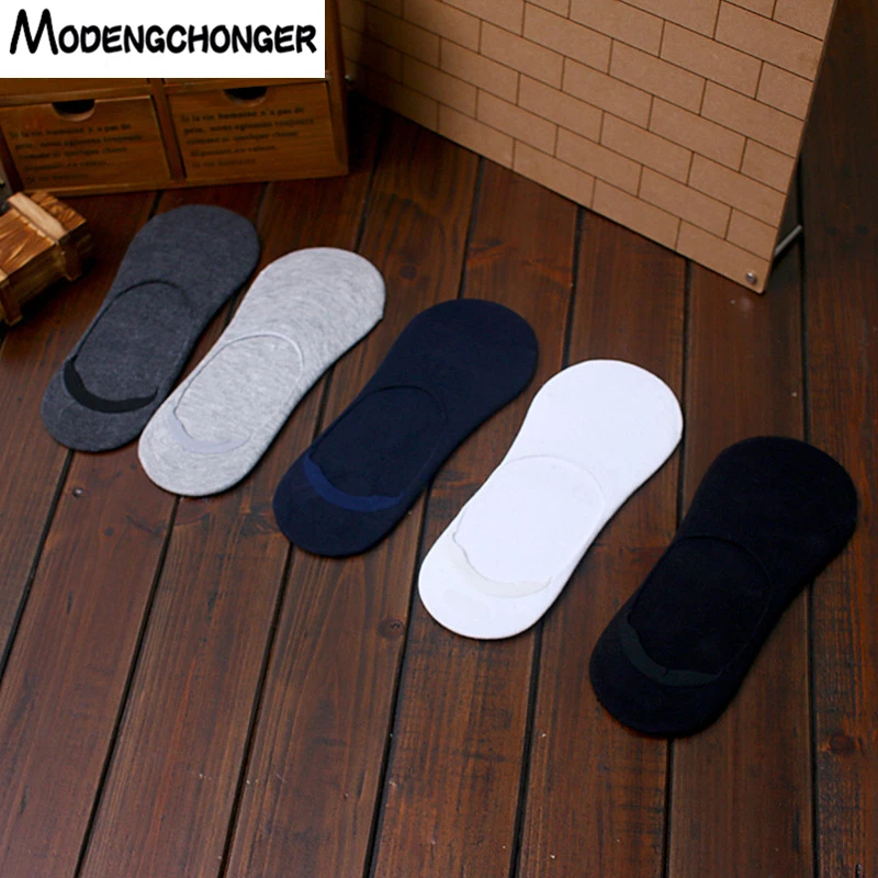 

1 Pair Hot Selling Fashion Men Boat Socks Summer Autumn Non-slip Silicone Invisible Cotton Socks Male Ankle Socks Short socks
