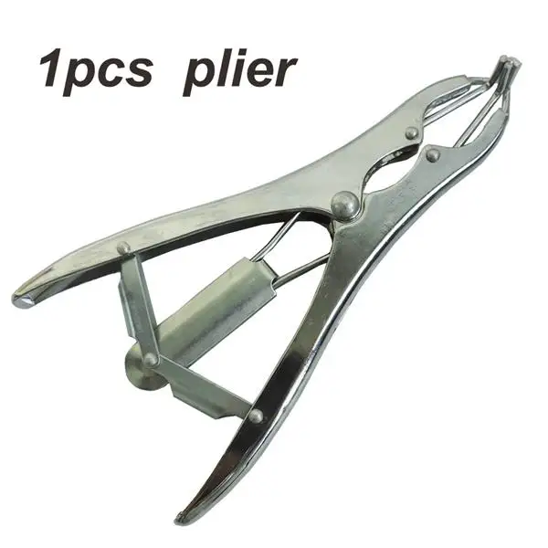 Castrating Pliers Rubber Ring Applicator /& 100 pcs silicon rings Castrator Lamb