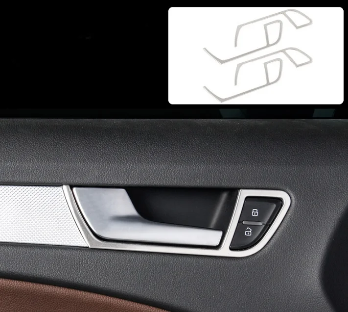 Крышка панели CD из нержавеющей стали, отделочная панель, консоль переключения передач, полоски-накладки, внутренняя розетка кондиционера, для Audi A4 B8 2010 - Цвет: C