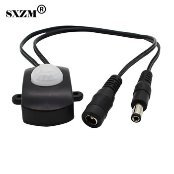 

LED 5A Mini PIR motion sensor switch with DC cable DC5-24V 5A For led strip light