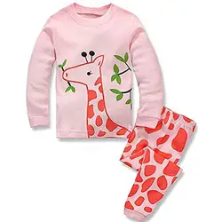 Топы с длинными рукавами для маленьких мальчиков и девочек + штаны, пижамы, одежда для сна