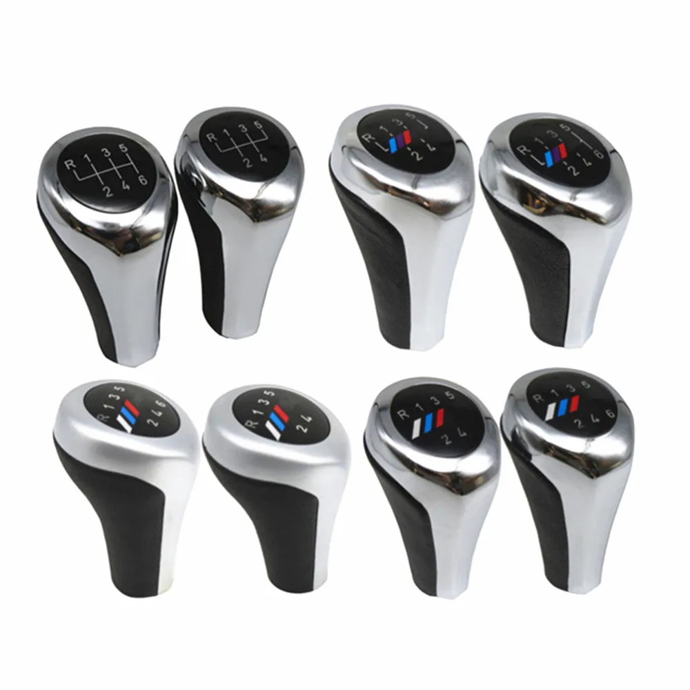 

FaroeChi Luxury Gear knob shift shifter For BMW 1 3 5 6 Series E30 E32 E34 E36 E38 E39 E46 E53 E60 E63 E83 E84 With M Logo